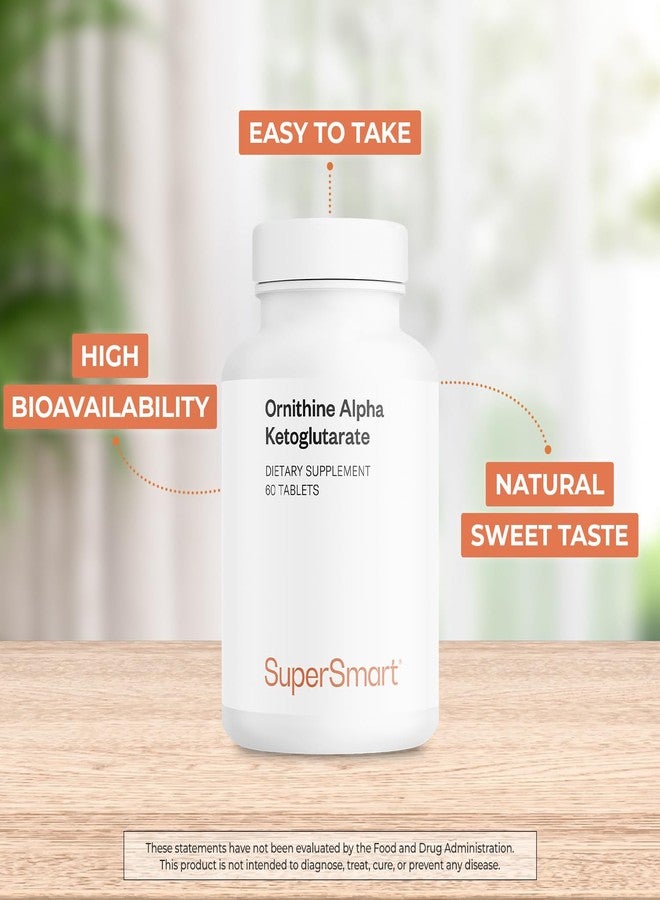 Supersmart - Ornithine Alpha Ketoglutarate OKG 10g per Day (Highly Bioavailable) - Easy-to-Take & Potent L-Ornithine Supplement - Amino Acid | Non-GMO & Gluten Free - 60 Tablets - Image 2